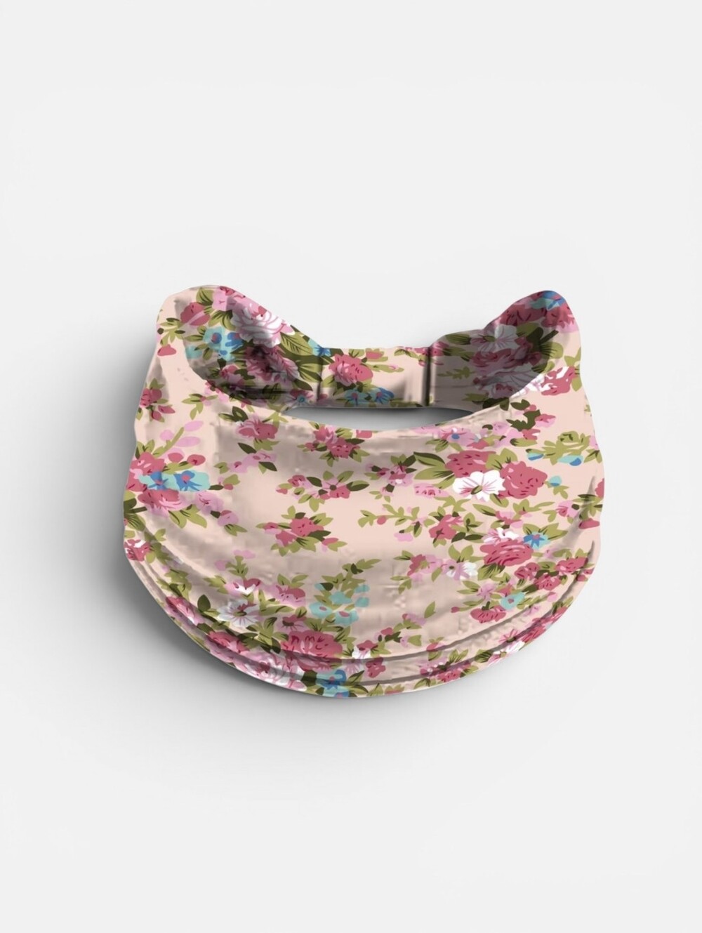 Boho Floral Headband Pink Vintage Flower Hair Wrap Cottagecore Accessories